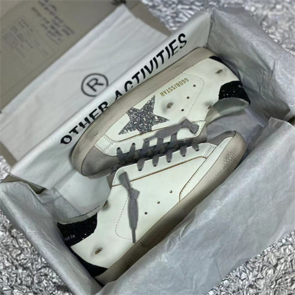 Golden Goose Black tail grey star small dirty shoes sneakers - Picture 4 of 6